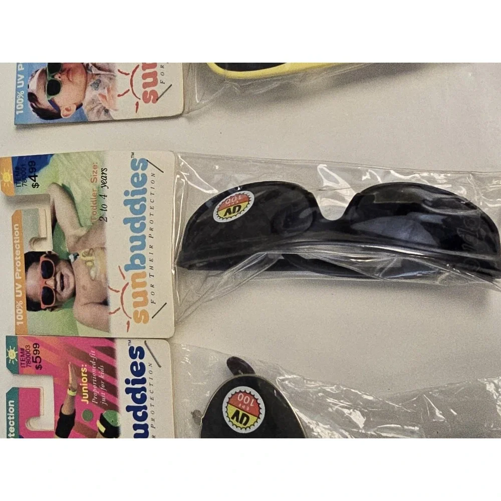 New Old Stock Vintage‎ Childrens Sunglasses Sun Buddies Lot of 3 NIP